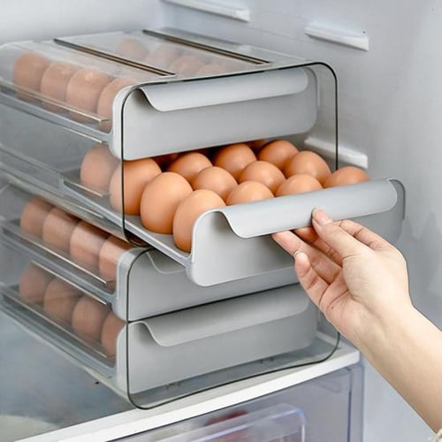 Fridge Organizer Fruit Egg Refrigerator Storage Box PET Fridge