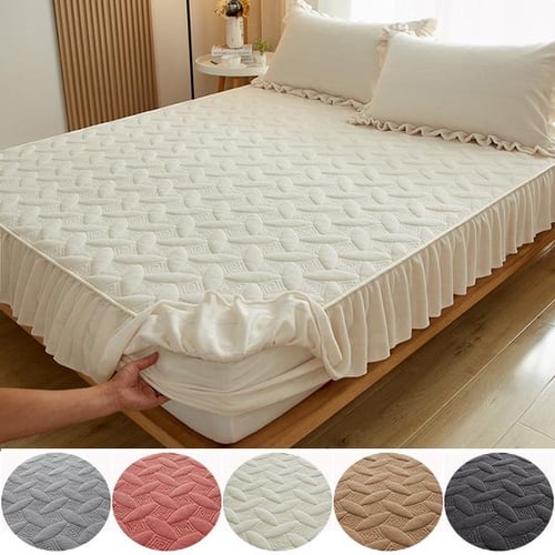 Winter Mattress Milk Velvet Thickened Padded Protective Cover