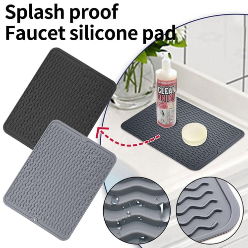 Kitchen Sink Mat, Silicone Dish Drying Pad, Multipurpose Heat-resistant Silicone  Mat, Easy To Clean, Suitable For Kitchen Countertop, Sink, Refrigerator And  Drawer Lining