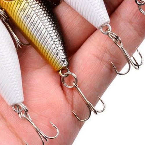 10pcs Fishing Lure Laser Hard Artificial Bait 3D Eyes 11cm 13g