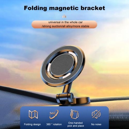 Magnetic Phone Holder For Car,universal Folding Phone Mount For Dashboard  Windshield 360 Rotation Laptop Tesla Phone Holder