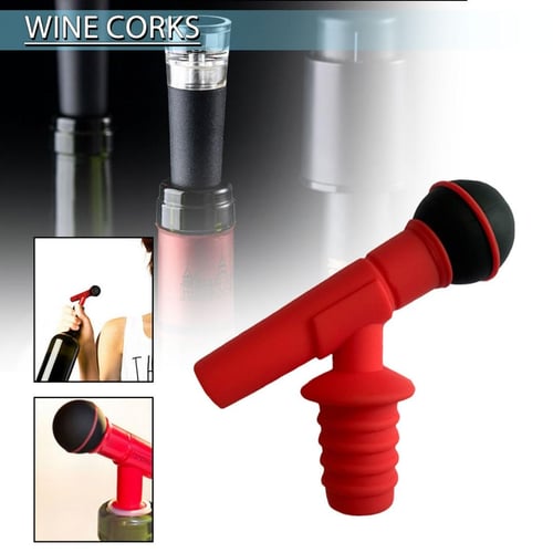 Silicone Wine Stoppers, Bottle Stopper, Wine Bottle Cork, Set of 4