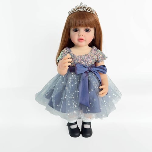 55 CM Reborn Baby Doll Girl Full Body Vinyl Princess Toddler Realistic Gifts