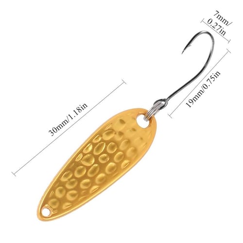Meteorite Crater Long Distance 3.5g Metal VIB Spoon Fishing Lure for Carp  Perch, Single Hook Trout Lures - sotib olish Meteorite Crater Long Distance  3.5g Metal VIB Spoon Fishing Lure for Carp