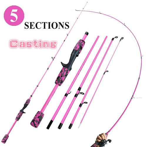 Sougayilang Fishing Rods 5.5FT Spinning Casting Fishing Pole 5
