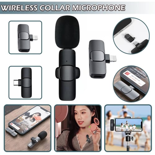 Lavalier Microphone Wireless Audio Video Recording Mini Mic For