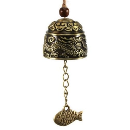 Chinese Fish Pattern Good Luck Feng Shui Bell Blessing Fortune