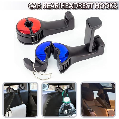 2 Pack Car Hook,car Seat Back Hook,universal Multifunctional Car Vehicle  Back Seat Headrest Mobile Phone Holder,universal Adjustable Car Headrest  Hook