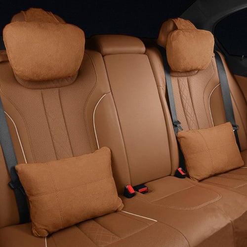 1Pcs Universal PU Leather Car Headrest Neck Pillow Comfortable Pillow  Cushion