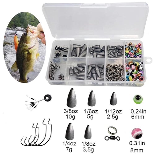 thumbnail image 2 of 25-Piece Fishing Weights Kit - Assorted Bullet Sinkers For Freshwater & Saltwater Fishing 2 of 9