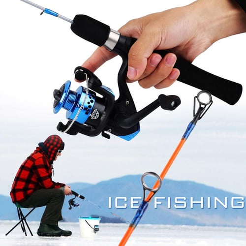Ice Fishing Spinning Combos 2 Pieces Ice Fishing Rod and Mini Ice