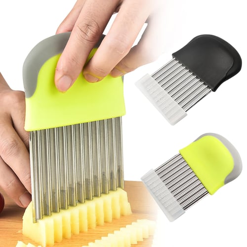 French Stainless Steel Wave Knife Professional Potato Cutter Corrugated  Knife Potato Ripple Knife