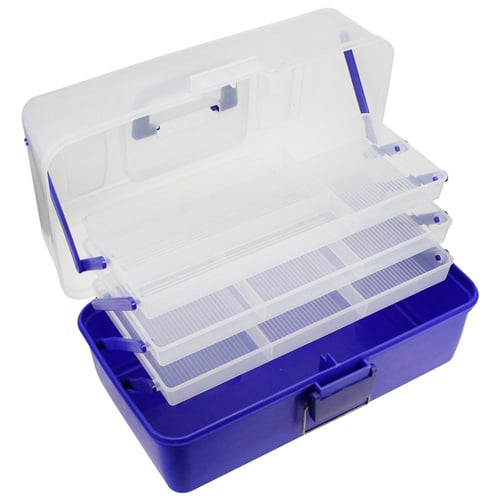 Portable 3-Layer Folding Fishing Storage Box Multipurpose Fishing