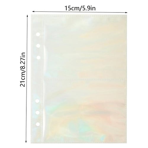 10pcs Standard Clear Plastic Photo Album Transparent A5 Binder Refill  Sleeves