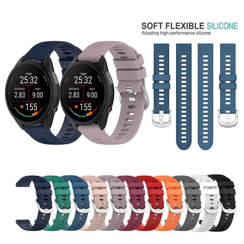 Bracelet Silicone 20mm Compatible Garmin - Pour Vivoactive 5, Venu Sq 2, Forerunner 245, Etc.