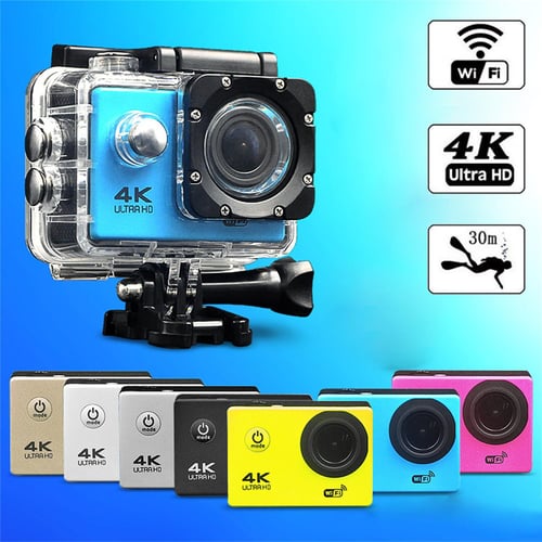 Original H9 Action Camera Ultra HD 4K/30fps WiFi 2.0-inch 170D Underwater  Waterproof Helmet Video