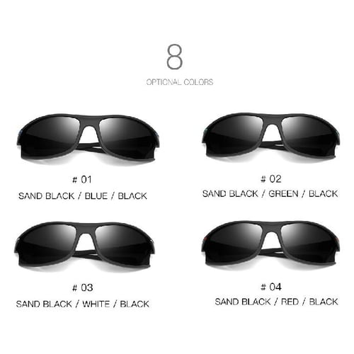 Fashion Cycling Sunglasses, Polarized UV400 Motorcycle Goggles Windproof  Dustproof Square for Men Baseball Driving Black 