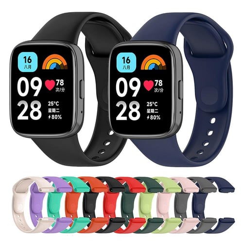 1 pc Silicone Strap Compatible With Redmi Watch 3 Active Smart Watch  Replacement Sport Bracelet Wristband Compatible With Redmi Watch 3 Active  Strap
