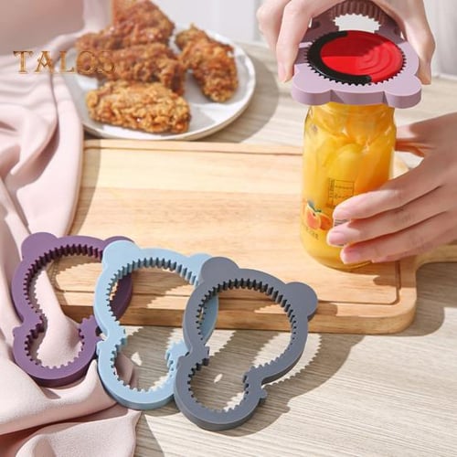 1pc 4-in-1 Multifunctional Easy Open Bottle Opener, Jar Opener, Can Opener,  Kitchen Tool With Non-slip And Labor-saving Design