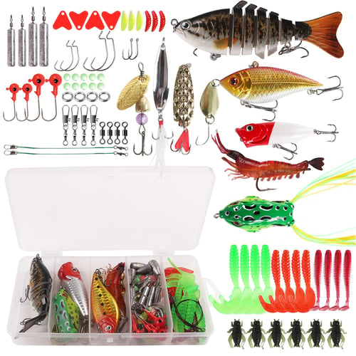 Metal Spinner Baits Spoon Lures, Fishing Lures Kit Swimbait