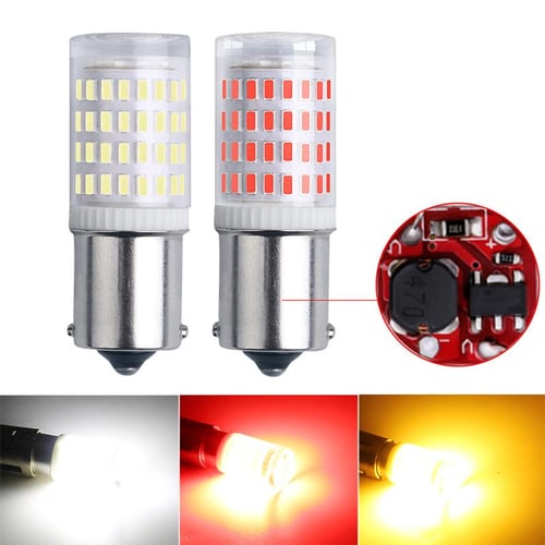 2pcs Car P21W BAY15D 1157 LED Canbus Light 3014 144SMD Error Free Bulb Red  Lamp 