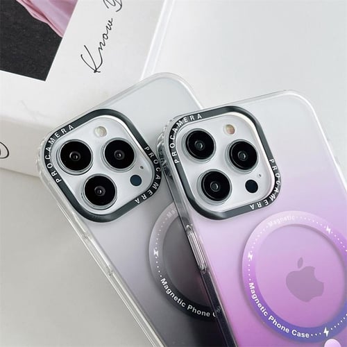 Luxury Gradient Shockproof Mag Safe Case For Apple iPhone 15 Pro Max 14 13  12