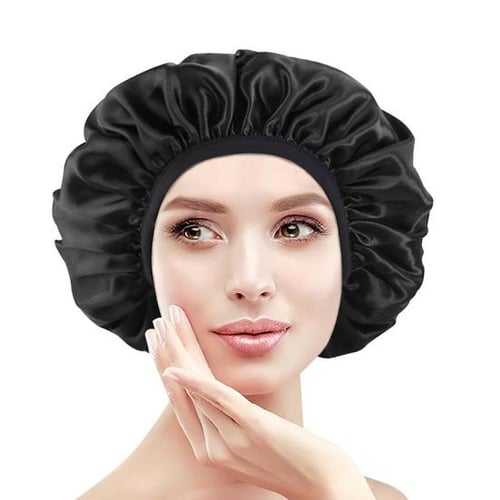 Women Elastic Bonnet Dreadlocks Cap Shower Satin Sleep Hair Long Oversize  Cap