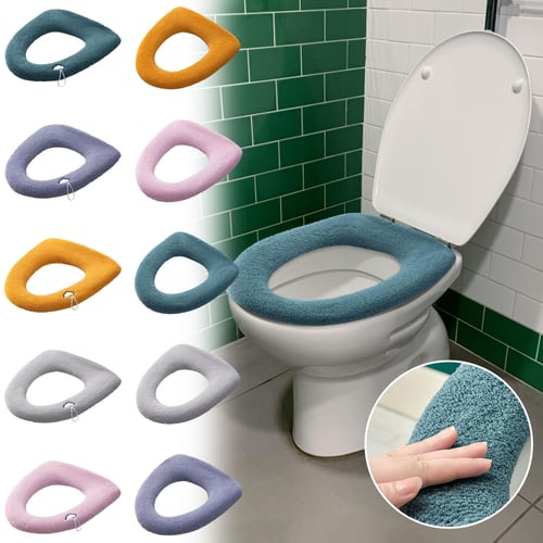Handle Toilet Mat Universal Knitted Washable Toilet Seat Household