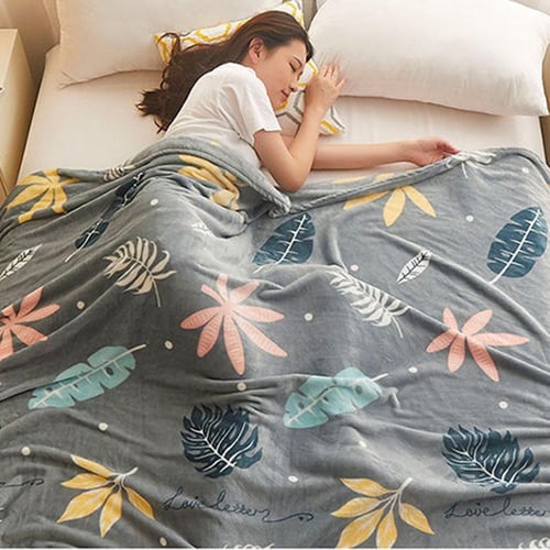 Cheap Autumn and Winter Double-layer Blanket Quilt Thickening Sheet Coral  Fleece Blanket Bedroom Flannel Sofa Cover Blanket