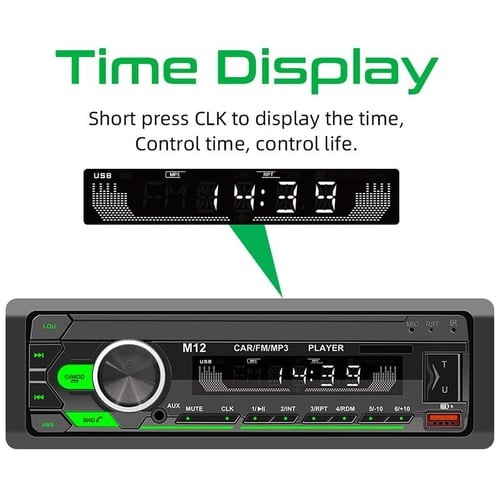 Single DIN Bluetooth Audio Car Stereo Radio In Dash MP3 Player FM USB AUX  Intput