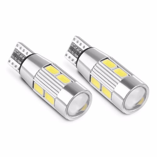 2 PCS T10 6W White Light 10 SMD 5630 LED Error-Free Canbus Car Clearance  Lights