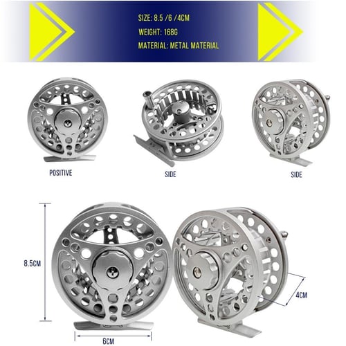 Cheap Sougayilang 2+1BB Aluminum Fly Fishing Reel Full Metal Casting CNC  Machine Cut Fly Fishing Wheel