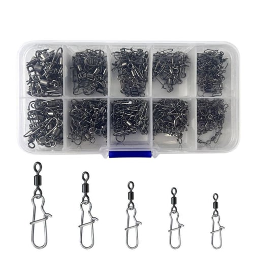 210pcs Fishing Swivels With Snaps Set High Strength Fishing Line Connector  Fishing Tackle Kit For Saltwater Freshwater - buy 210pcs Fishing Swivels  With Snaps Set High Strength Fishing Line Connector Fishing Tackle