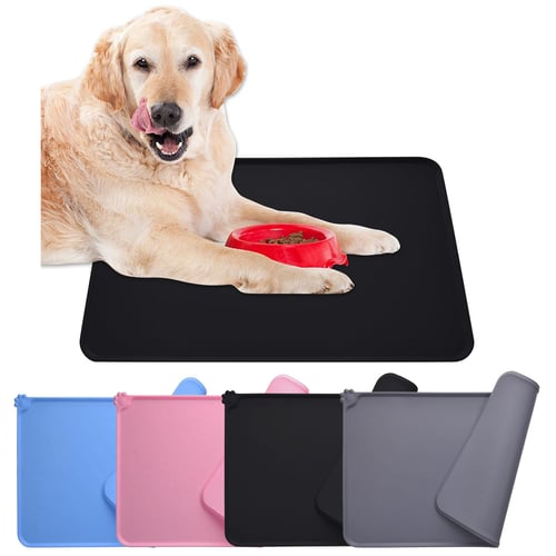 Waterproof Pet Mat For Dog Cat Solid Color Silicone Pet Food Pad