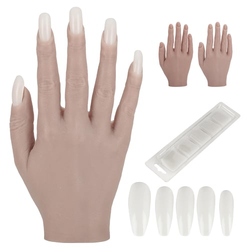 Silicone Nail Training Hand Flexible Joint Nail Art Practice Hand Bendable Mannequin  Hands - buy Silicone Nail Training Hand Flexible Joint Nail Art Practice  Hand Bendable Mannequin Hands: prices, reviews