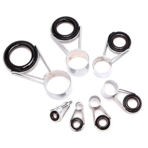 40pcs 10 Sizes 0.18in to 1.18in Fishing Rod Ceramic Guide Rings