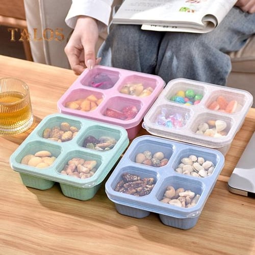 Bento Box Adult Lunch Box 4pcs,5-compartment Meal Prep Container