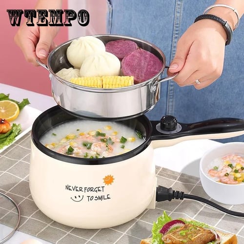 220V multifunctional Electric Cooking Machine Household Single/Double Layer  Hot Pot Non-stick Pan Rice Cookers Student Dormitory