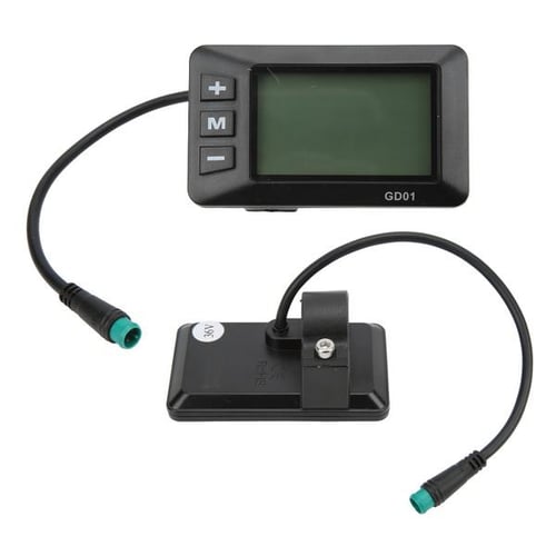 Electric Bike LCD Display Meter, 36V 48V E Bike Display Meter Control Panel Automatic Backlight Screen With 5 Pin Waterproof Plug For 22 2mm Road Bike Mtb Handlebar