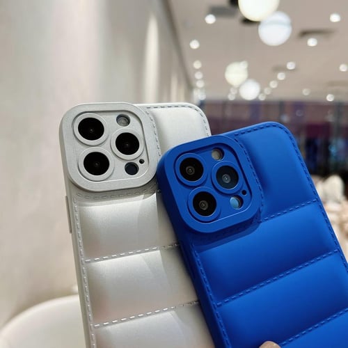 Luxury Matte The Puffer Case For Iphone 11 12 13 Pro Xs Max X Xr 7 8 Plus  Down Jacket Mobile Phone Shell Soft Tpu Silicone Funda 