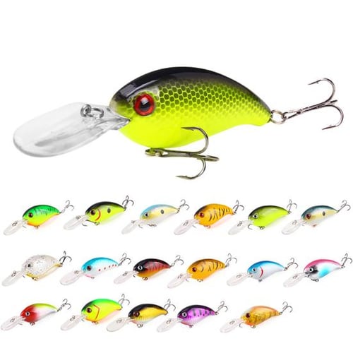 Crank Bait Wobbler Fishing Lures Deep Diving Bass Lures With 3D