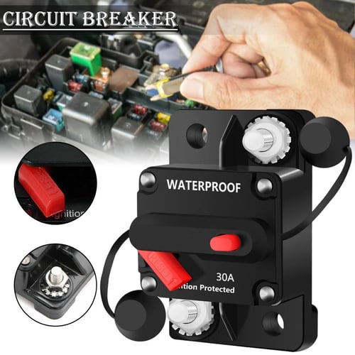 AMP Circuit Breaker Fuse Reset 12V-48V DC With Switch Car Boat Auto  Waterproof