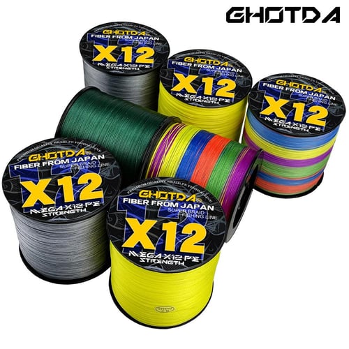 GHOTDA NEW X12 300M Strong Braided Fishing Line 12 Strands PE Line Braid  Multifilament Saltwater Fishing Line 25 30 39 50 65 77 92 120 135LB - buy  GHOTDA NEW X12 300M