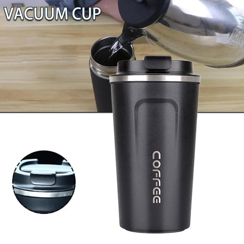 1pc 510ml 304 Stainless Steel Double-layer Coffee Mug With Lid, Leakproof  Insulated Cup For Adults And Kids