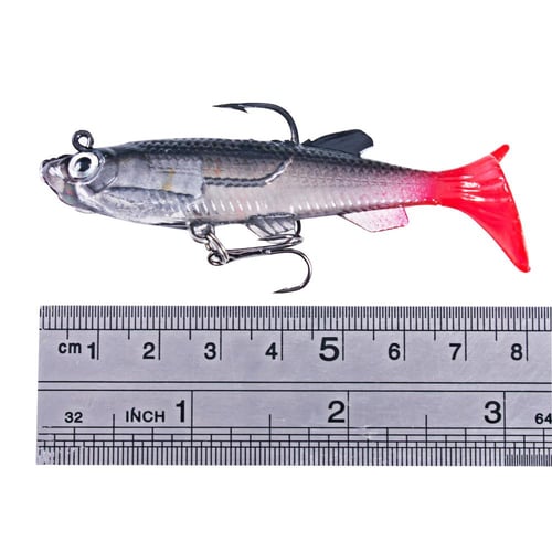 HENGJIA 5pcs Soft Lures Silicone Bait 8cm 14g Goods For Fishing
