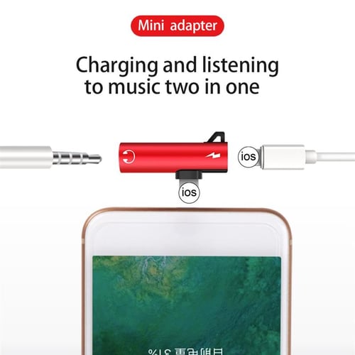 Audio Charging Cable 2in1 Car AUX Cord Compatible with Phone 12 11 SE XS XR  X 8 7, Audio and USB A Charging Adapter Works with Car