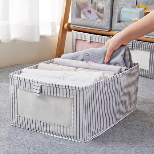 6 Grids Washable Wardrobe Clothes Organizer, Jeans Compartment Storage Box,  Clothes Drawer Mesh Separation Box, Portable Foldable Closet