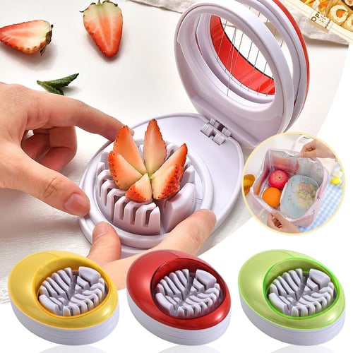 Cheap PDTO Cup Slicer Fruit Egg Slicer Stainless Steel Strawberry