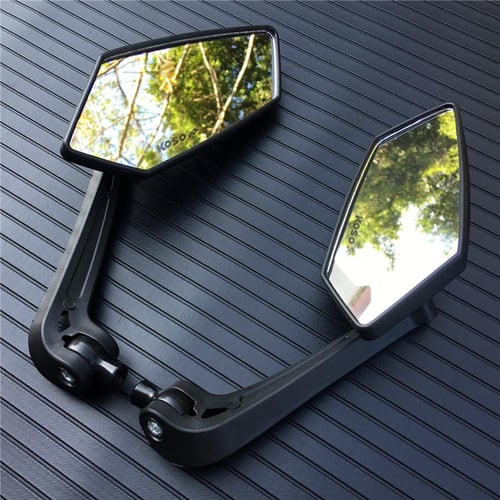 Universal Motorcycle Mirrors - 1 Pair Blue Tint Side View Mirrors, 10mm/8mm Aluminum Alloy For Scooters