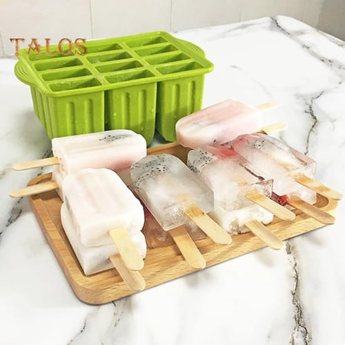 Cheap Ice Cream Mold Non-deformable DIY Rounded Edges Durable Refrigerator Ice  Making Box Popsicle Mold Fridge Accessories